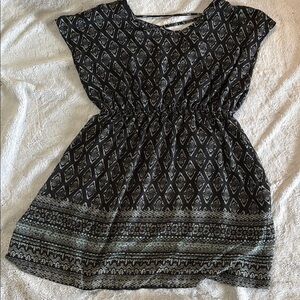 Maurices Black and White Dolman Sleeve Mini Sundress